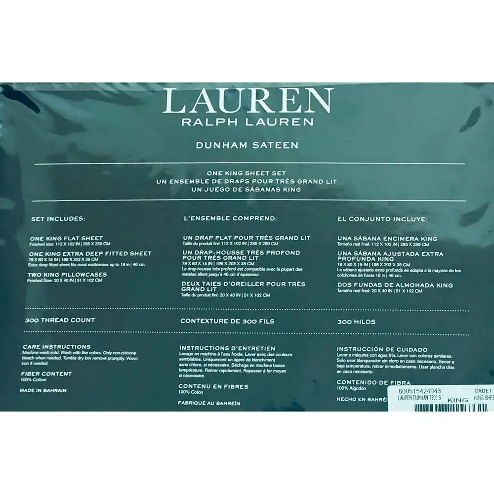 NWT❤️Lauren Ralph Lauren KING Size Sheet Set